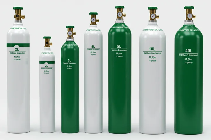 انواع کپسول اکسیژن طبی براساس ظرفیت