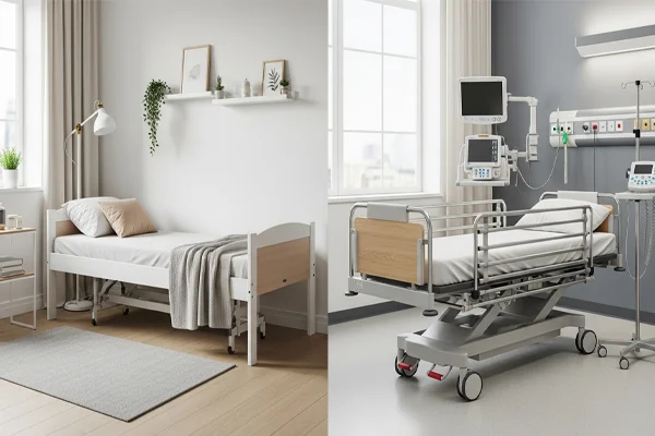 تفاوت تختهای خانگی و بیمارستانی برقی