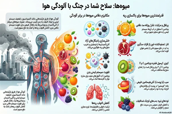 درمان آلودگی هوا با میوه یا چرا میوهها برای آلودگی هوا مفید هستند؟