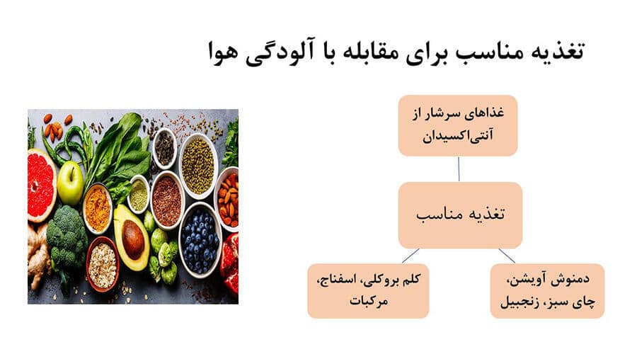 تغذیه مناسب برای مقابله با آلودگی هوا